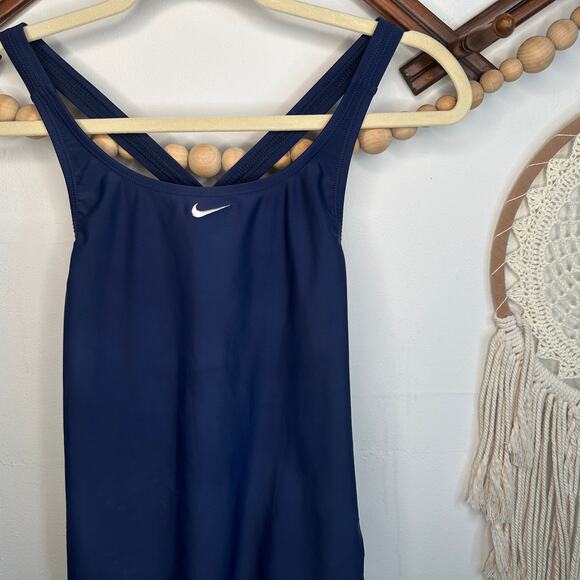 Nike Navy Blue One Piece Swimsuit - Picture 2 of 4